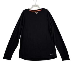 Omni-Wool Base Layer Shirt Men Size XXL Black Long Sleeve Crew Neck Stretch Knit